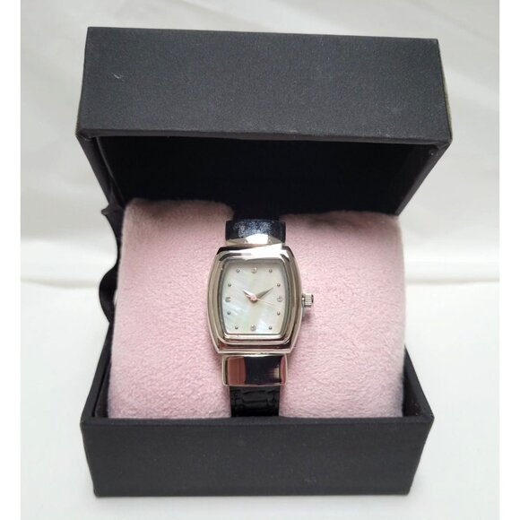 Mary Kay Womens Silver Watch With Interchangeable Black Strap - Untested - Picture 1 of 12